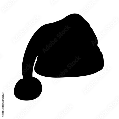  santa claus hat, silhouette