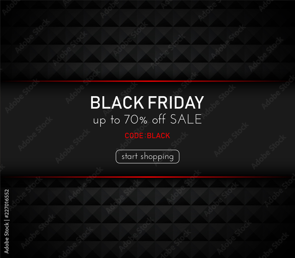 Black friday sale abstract geometric promo poster.