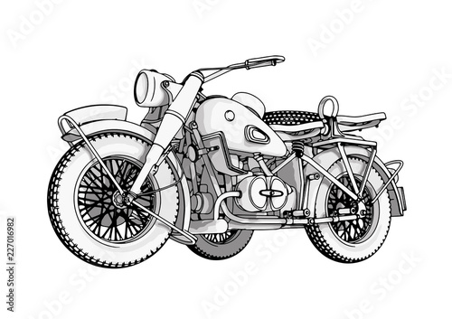 sketch motorcycle vector