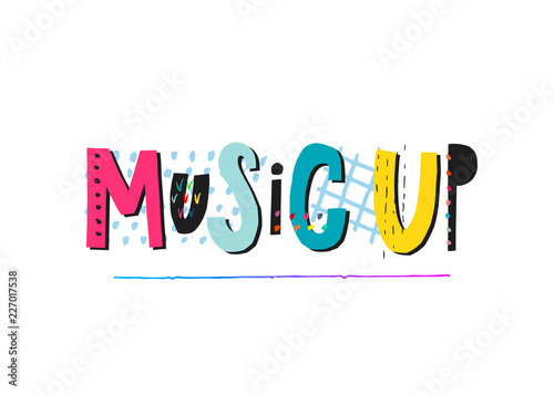 Music up shirt quote lettering