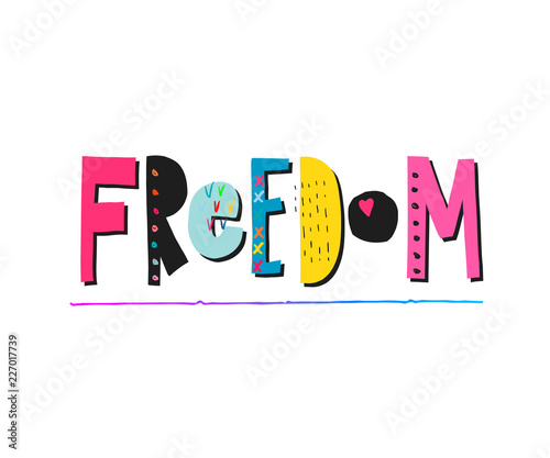 Freedom shirt quote lettering