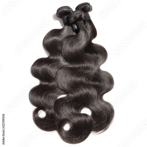 Body wavy black human hair weaves extensions bundels