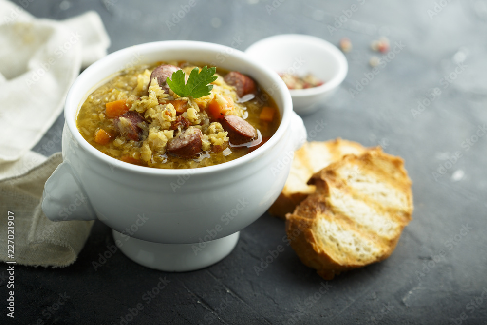 Lentil smoked sausage soup Lentil smoked sausage soup
