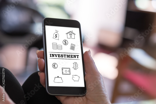 Investment concept on a smartphone