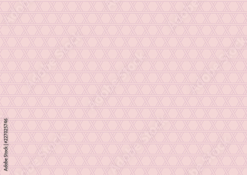 籠目文様　ピンク