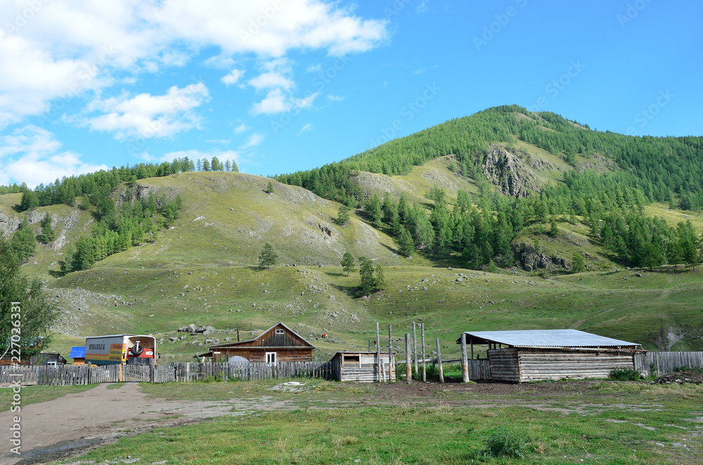 Russia, Altai, mountain landscape near the village Chibit