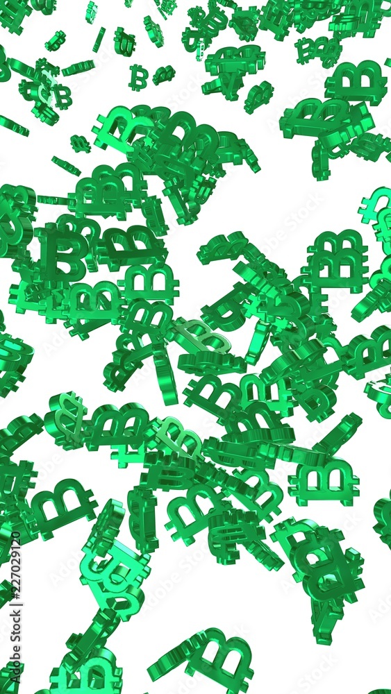 Digital currency symbol Bitcoin on a white background. Fall of bitcoin. Cryptocurrency graph on virtual screen. Business, Finance and technology concept. 3D illustration Digital currency symbol Bitcoin on a white background. Fall of bitcoin. Cryptocurrency graph on virtual screen. Business, Finance and technology concept. 3D illustration