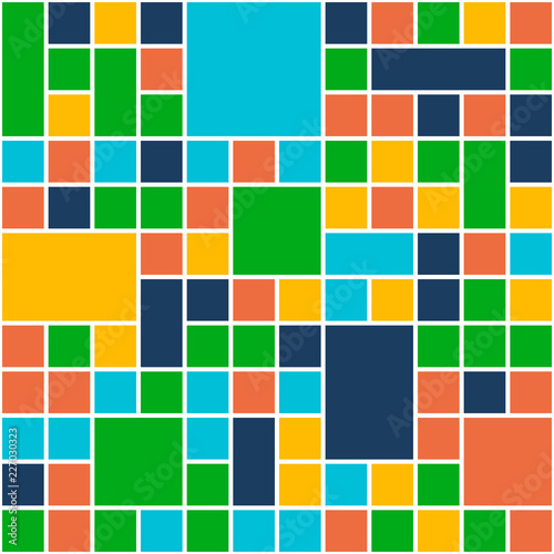 Squares Color Background. Template Flat Design Style. Vector