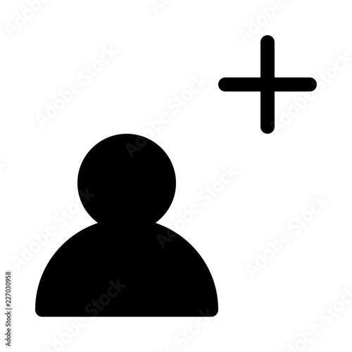 Account User Add Profile Gui Web vector icon