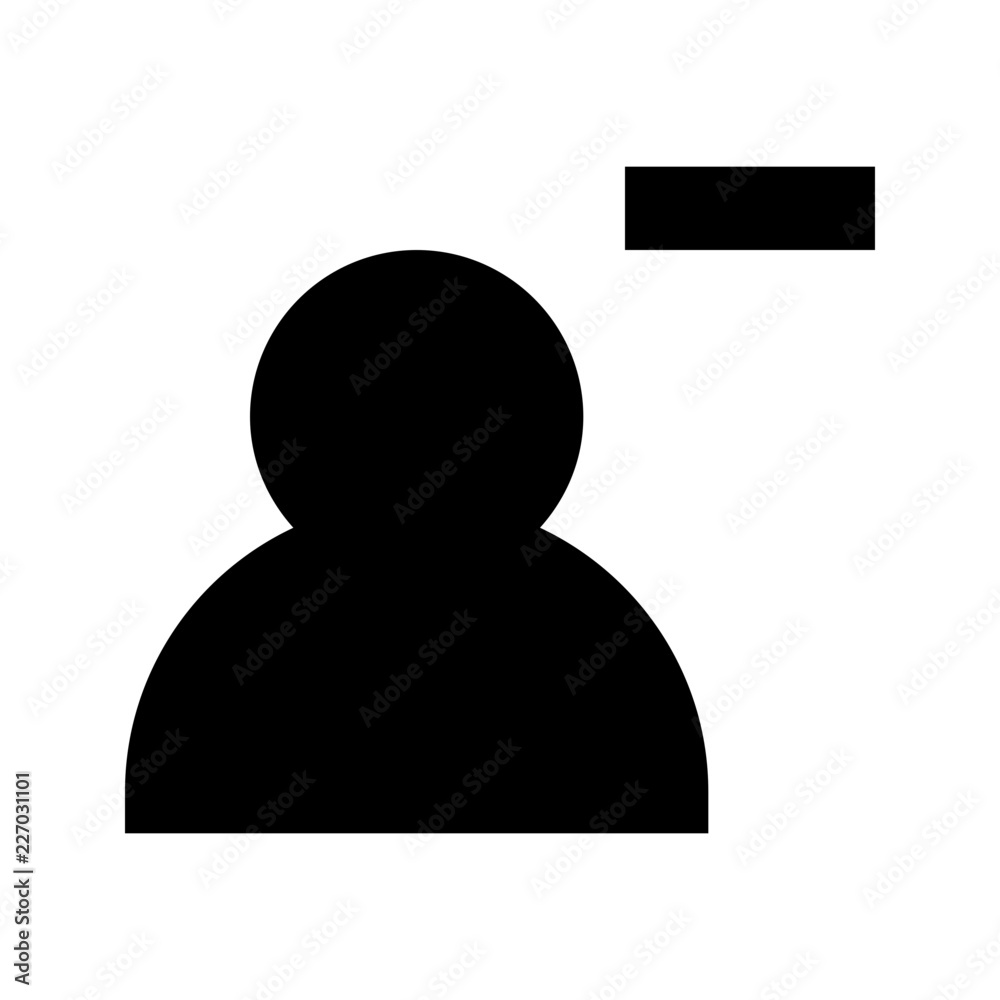 Account User Remove Profile Gui Web vector icon