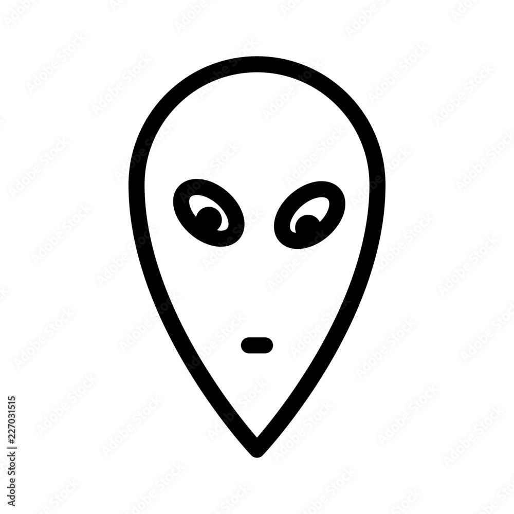 Alien Space Nasa Astronomy Sci FI vector icon Alien Space Nasa Astronomy Sci FI vector icon