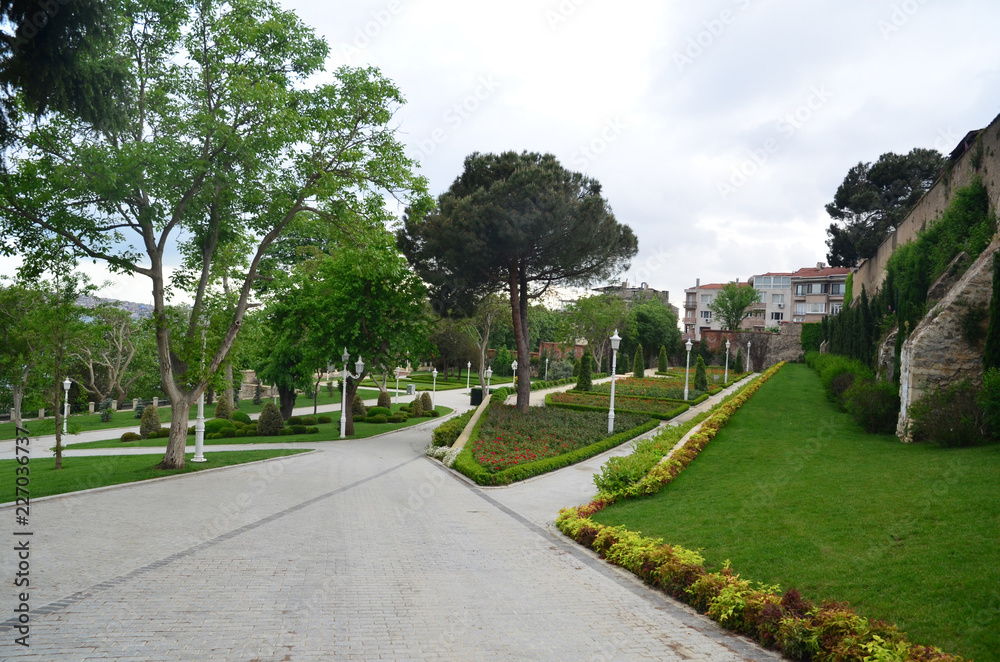 Beautiful landscape around Yildiz park in Istanbul, Turkey