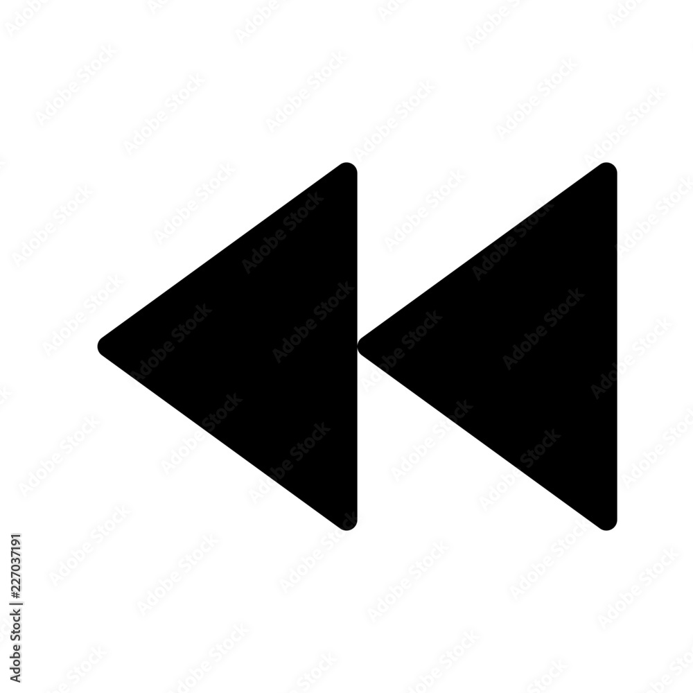 Backward Videoplayer Interface Software Web Media vector icon Backward Videoplayer Interface Software Web Media vector icon