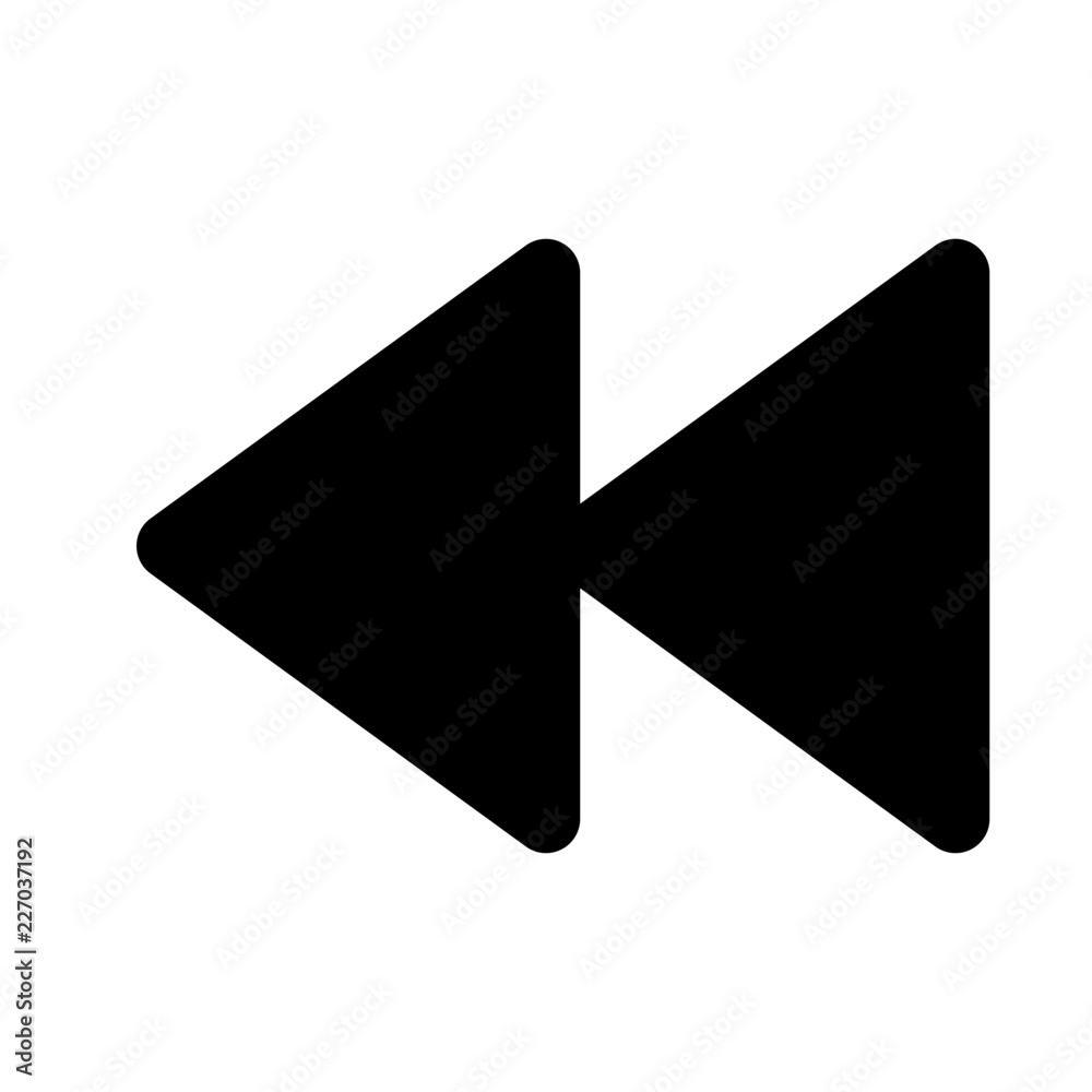 Backward Videoplayer Interface Software Web Media vector icon Backward Videoplayer Interface Software Web Media vector icon
