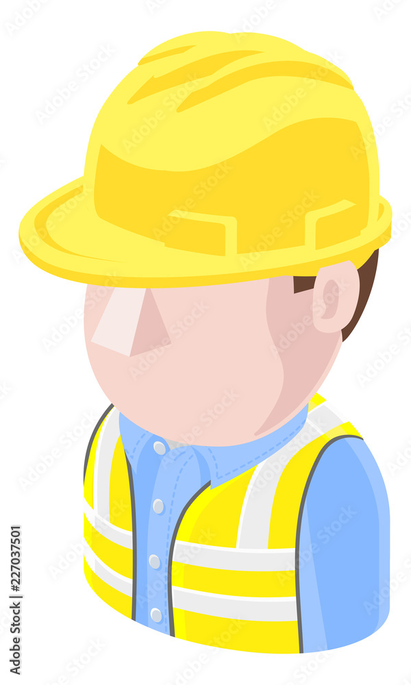 A contractor avatar cartoon person icon emoji A contractor avatar cartoon person icon emoji