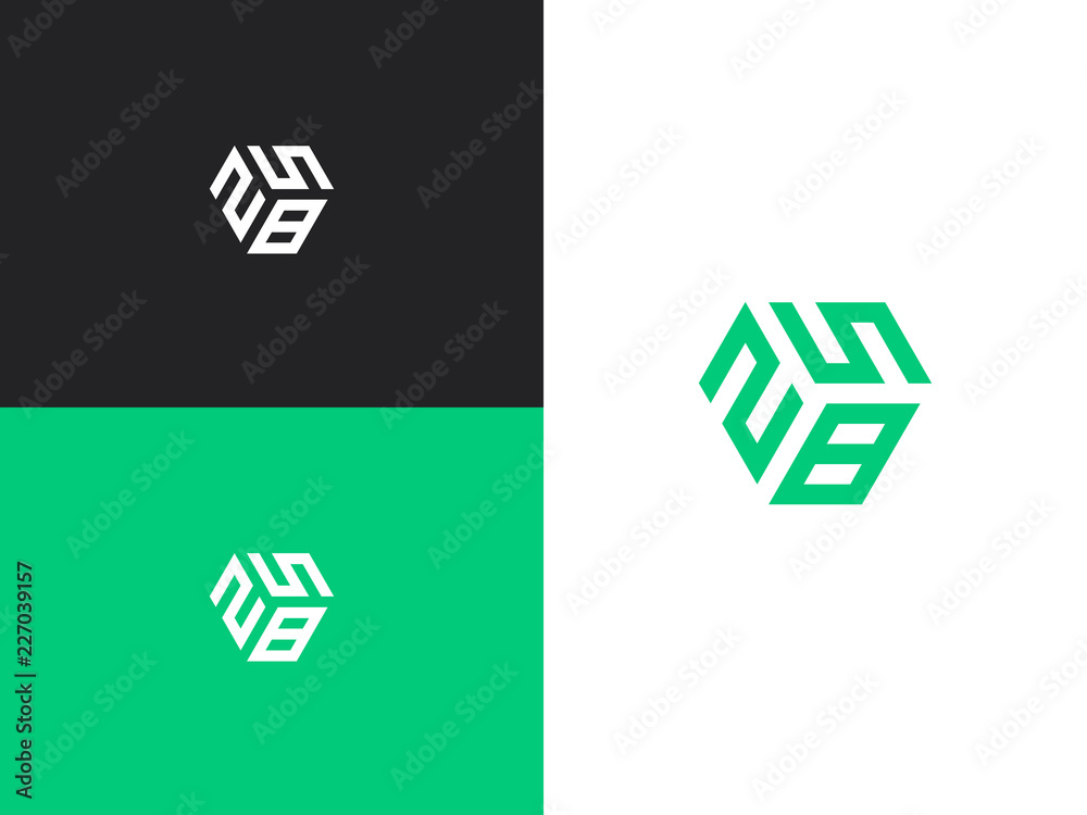 Combination number, stylish vector emblem for design Combination number, stylish vector emblem for design