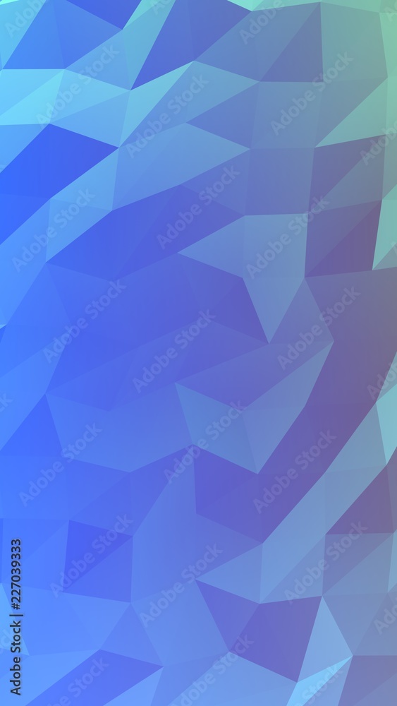 Obraz premium Abstract triangle geometrical blue background. Geometric origami style with gradient. 3D illustration