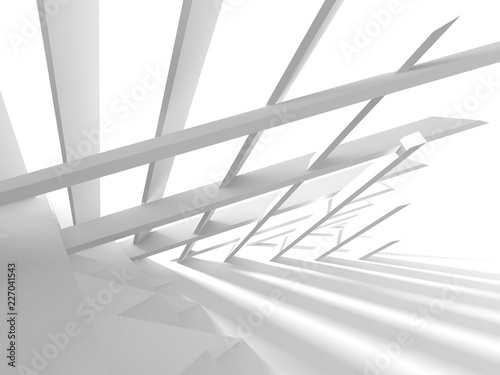 Abstract Modern White Architecture Background