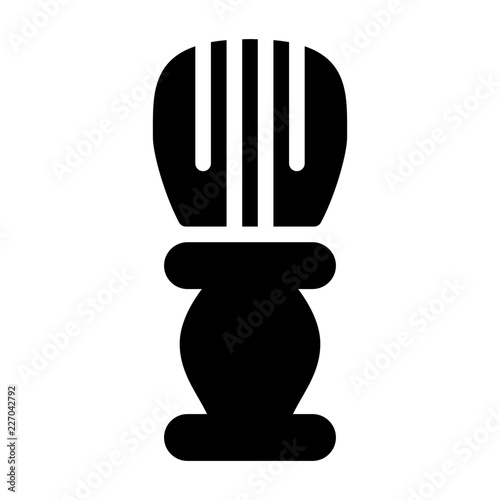 Barber Brush Hairdresser Barber Coiffeur Haircutter vector icon