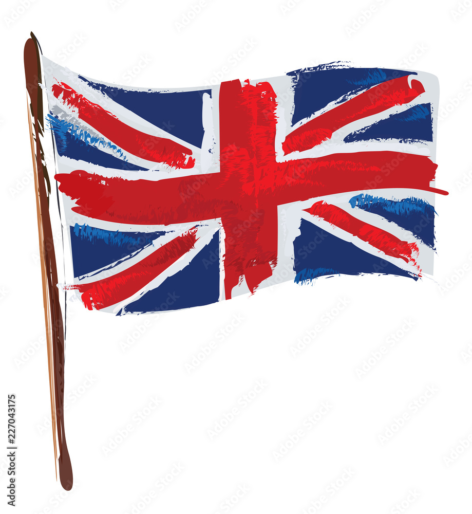 Fototapeta Artistic Union Jack british flag
