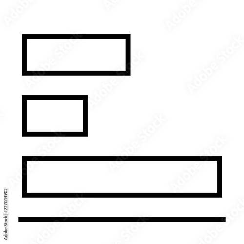 Bars Hori 01 vector icon