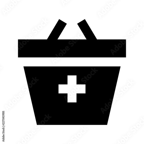 Basket Add Commerce Market Shop Supermarket vector icon