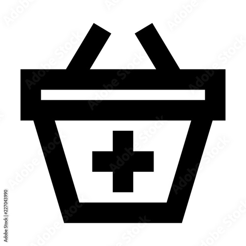 Basket Add Commerce Market Shop Supermarket vector icon