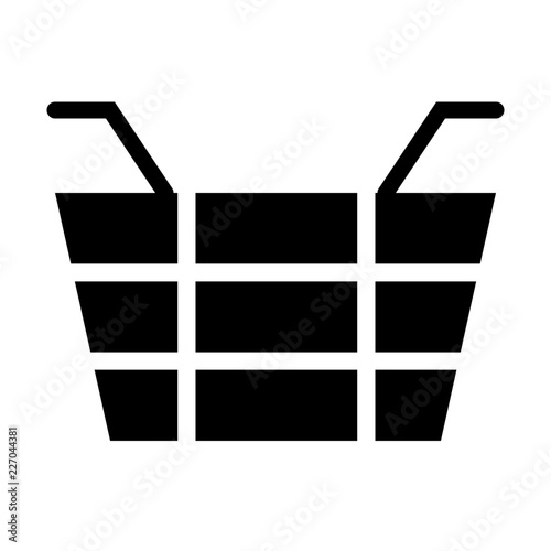 Basket Laundry Household Housekeeping Clean Wash vector icon
