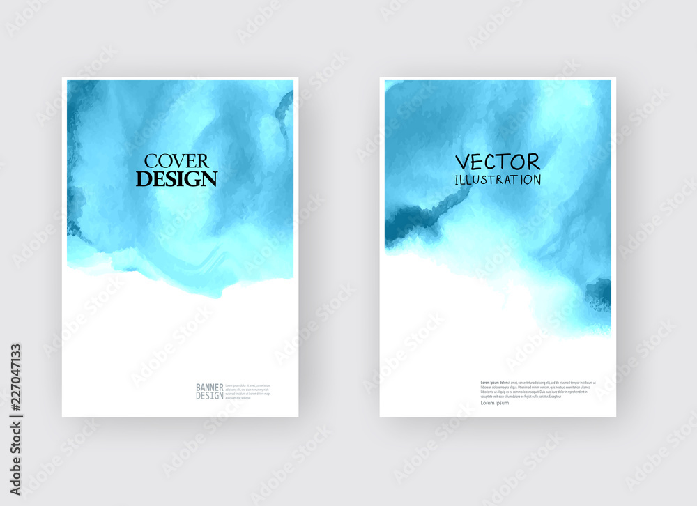 Fototapeta premium Elegant brochure template design ink brush element