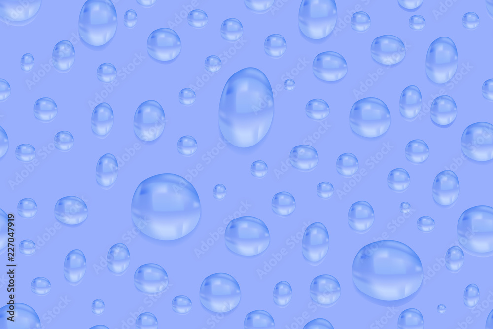 Water background. Window with rain drops. Seamless pattern