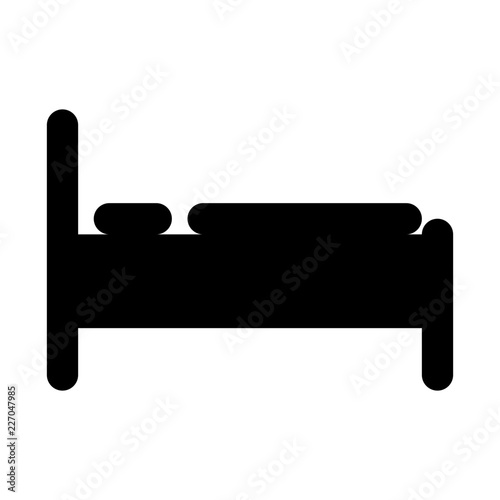 Bed Hotel City Town Map Locations vector icon