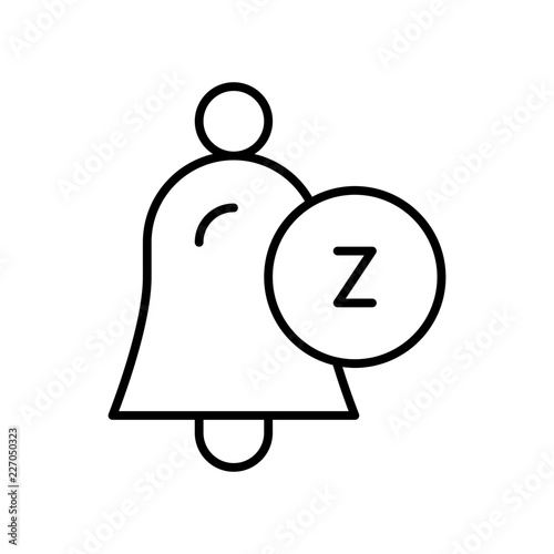 Bell Snooze Alarm Bell Signal Alert vector icon