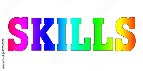 SKILLS Rainbow multicolor Letters