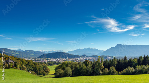 Blick von Maria Plein auf die Stadt Salzburg, Österreich