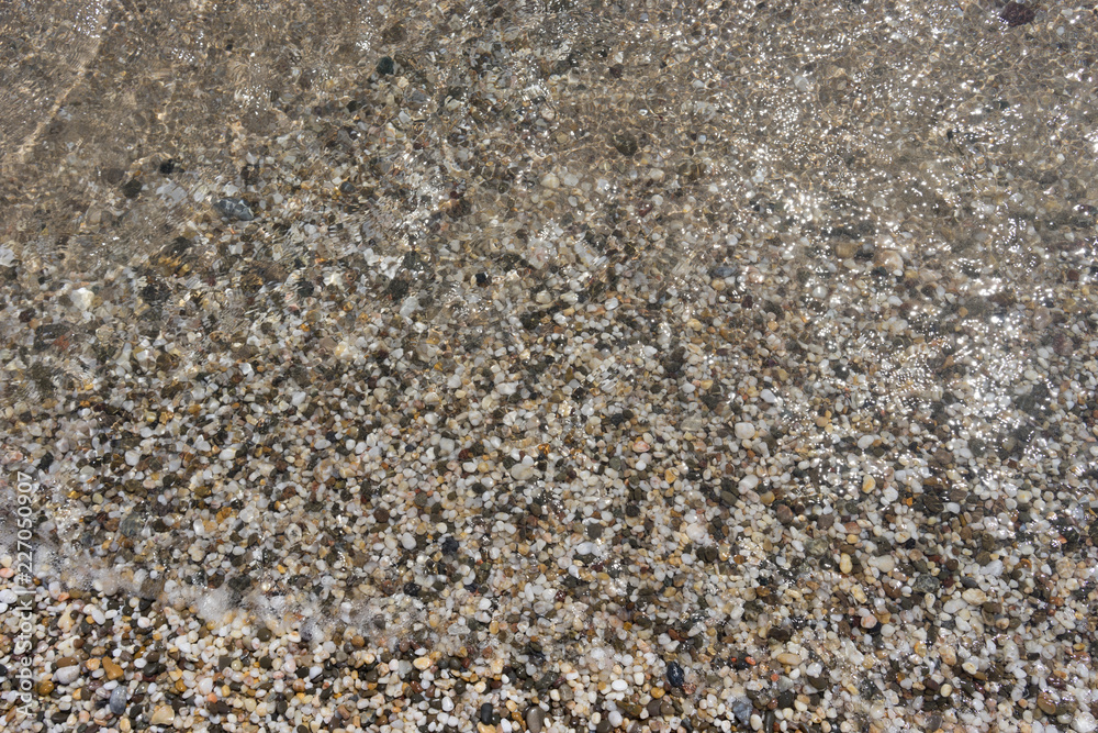 Natural background of small colored pebbles Natural background of small colored pebbles
