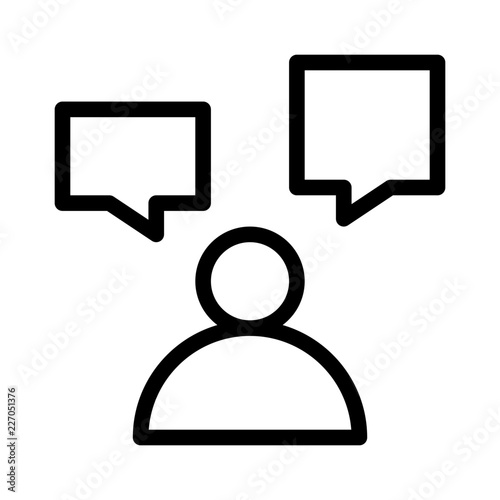 Bilingual Speek Conversation Contact vector icon
