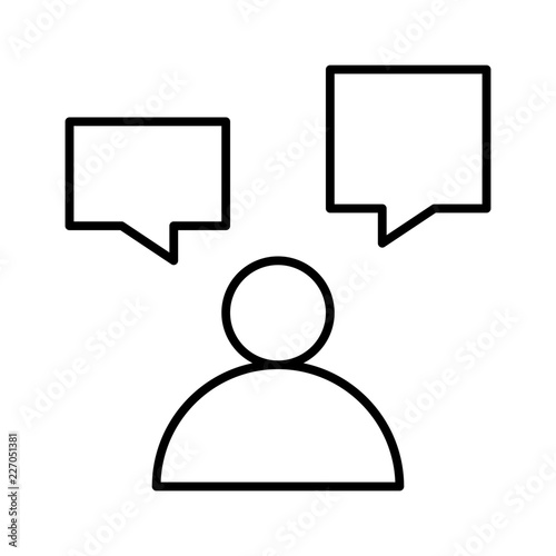 Bilingual Speek Conversation Contact vector icon