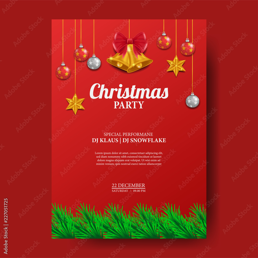christmas poster template with accessories christmas poster template with accessories