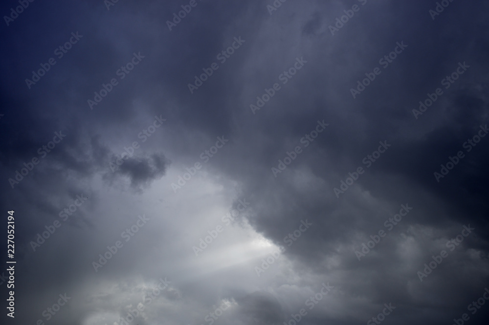 Stormy sky with beautiful textural clouds.