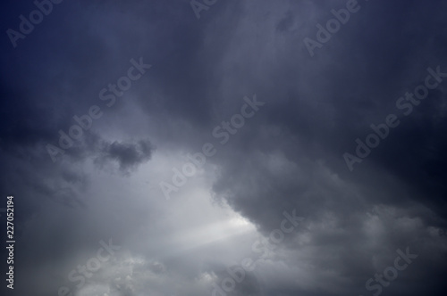 Stormy sky with beautiful textural clouds.