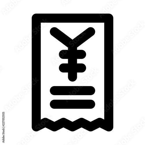 Bill Yen Renminbi Food Restaurant Bar Diner Drink vector icon