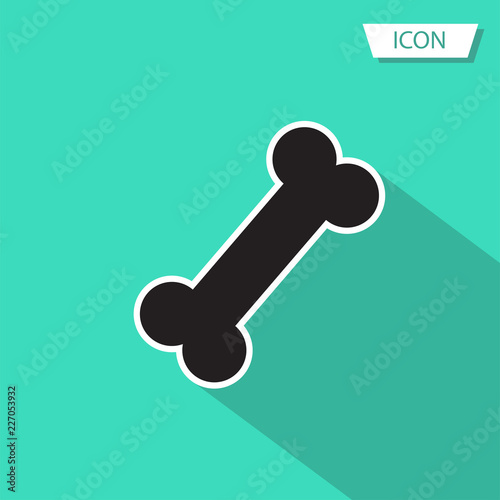 bone icon vector isolated on white background.