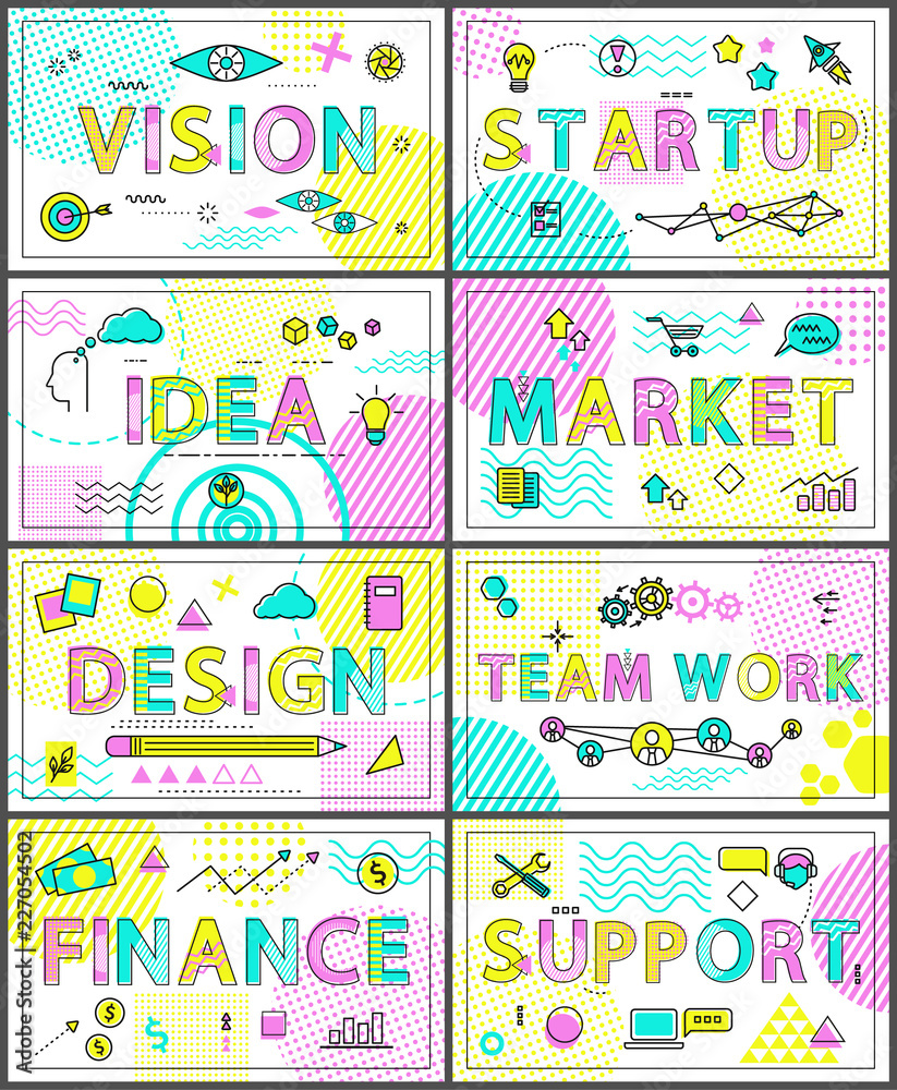 Vision Start Up and Finance Vector Illustration