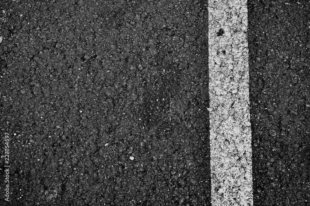 Fototapeta premium Abstract Black Asphalt Texture with white Line