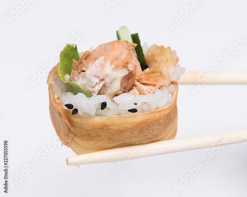 delicious fresh sushi with fish