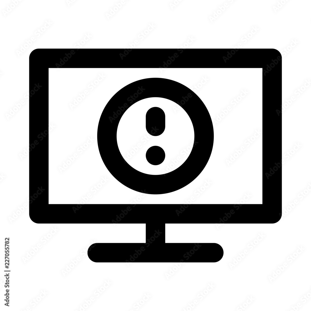Bluescreen Error Display Computer Bug vector icon Bluescreen Error Display Computer Bug vector icon