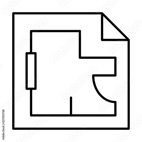 Blueprint Architect Architecture Draw Draft vector icon