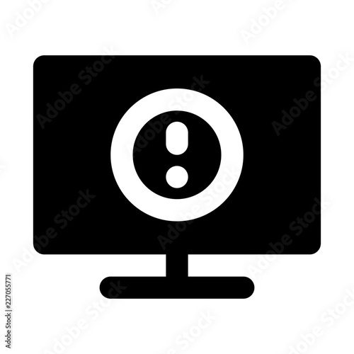 Bluescreen Error Display Computer Bug vector icon