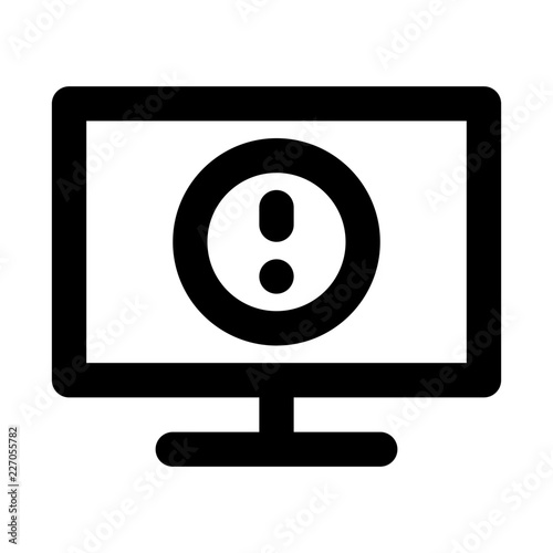 Bluescreen Error Display Computer Bug vector icon