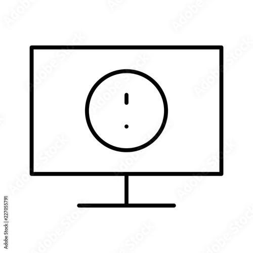 Bluescreen Error Display Computer Bug vector icon
